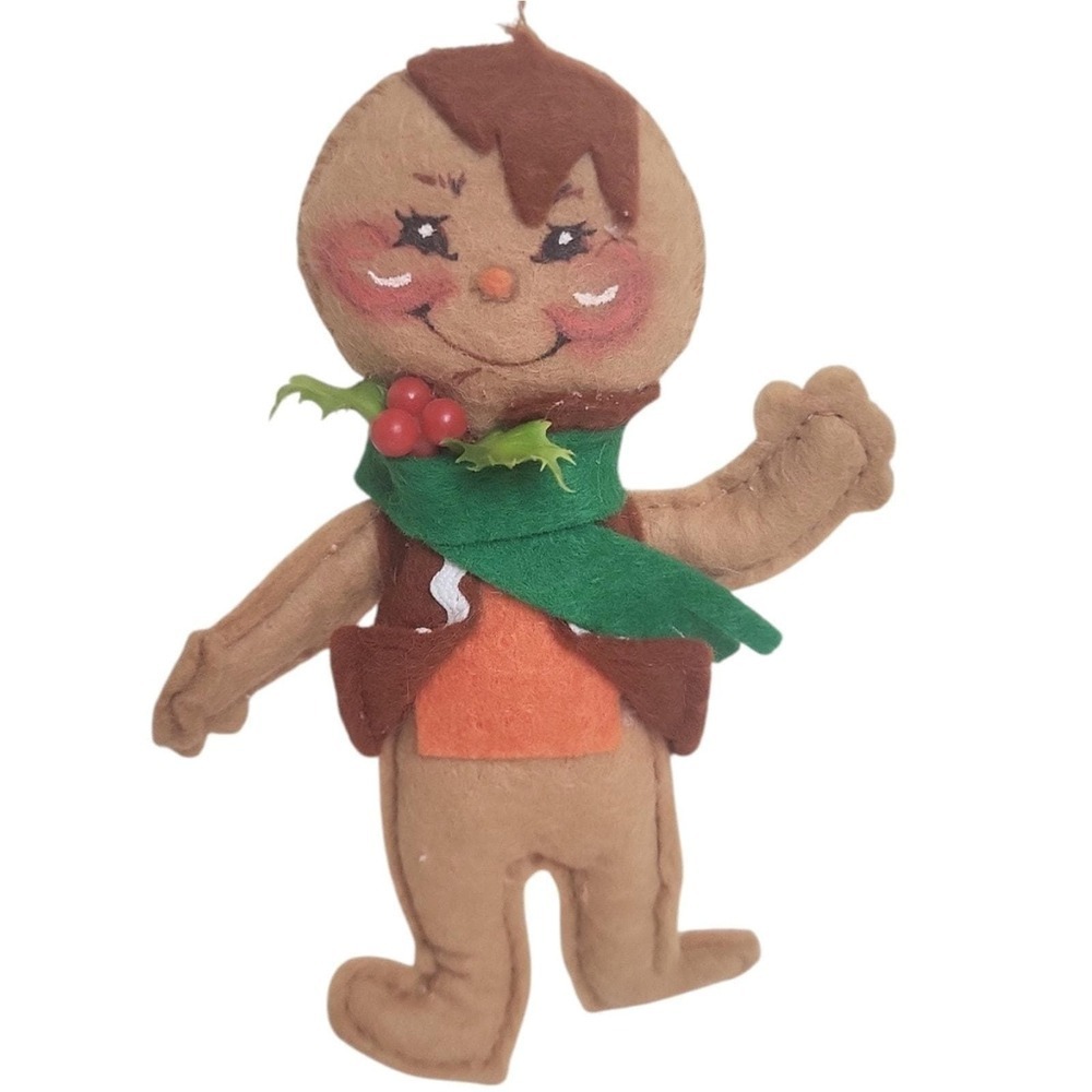 Annalee Gingerbread Boy 5.5 inch Christmas Ornament Holiday Vintage 1982